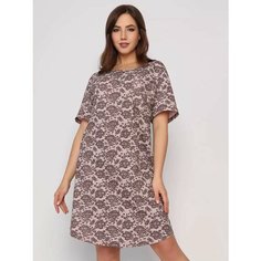 Сорочка Style Margo, размер 50, коричневый, розовый