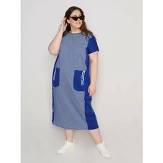 Платье Style Margo, размер 54, синий, белый