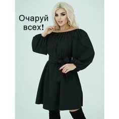 Платье LIOMMIKS Лето - осень 2024, размер 58, черный