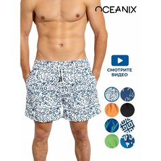 Шорты для плавания OCEANIX, размер XL, белый/голубой