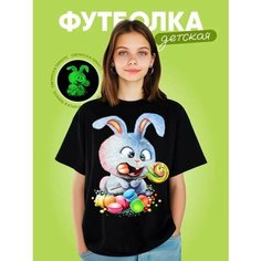 Футболка, 1 шт., размер Сластена 48, черный Нет бренда