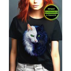 Футболка Romax Tex Коты, размер 50, черный