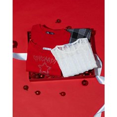 Лонгслив Gloria Jeans, размер 6-8л/122-128, белый