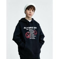 Худи Gloria Jeans, размер 12-14л/158-164, черный