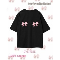 Футболка Бантики, размер M, черный/черный My Favorite Robot