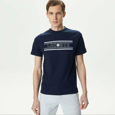 Футболка LACOSTE, размер 50, темно-синий