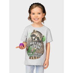 Футболка MixFix, размер 104-110, серый