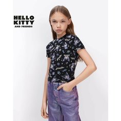 Футболка Gloria Jeans GJ COOL, размер 6-8л/122-128, черный