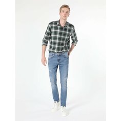 Джинсы COLINS 044 KARL Straight Fit, размер 32-36, голубой