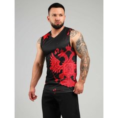 Майка спортивная Barracuda, размер 3XL, черный, красный