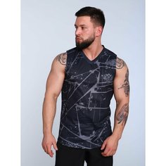 Майка спортивная Barracuda, размер 3XL, черный, серый