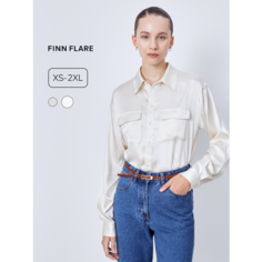Блуза FINN FLARE, размер L(170-96-102), молочный