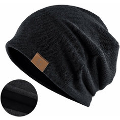 Шапка бини Skully Clothing Company Loose Knitted Hat для мужчин, размер M-L, черный