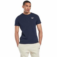 Футболка спортивная Reebok RI Left Chest Logo Tee, размер XL, темно-синий