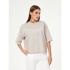 Футболка спортивная Reebok Running Graphic Tee, размер XS, бежевый