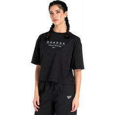 Футболка спортивная Reebok Running Graphic Tee, размер S, черный