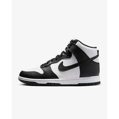 Кроссовки NIKE Dunk High, размер 7.5 US, белый/черный