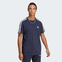 Футболка adidas Essentials Single Jersey 3-Stripes Tee, размер M, legink/white