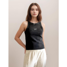 Топ Топ женский Хильда черный графит со стразами, размер one size, черный графит By Nikita