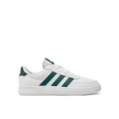 Кеды adidas BREAKNET 2.0, размер 8,5 UK, белый/зеленый