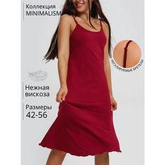 Сорочка Nik Nika, размер 48, бордовый
