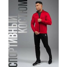 Костюм спортивный Kelme Tracksuit, размер XL, красный/черный