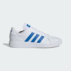 Кеды adidas Grand Court Base, размер 7 UK, белый/синие полосы