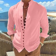 Рубашка , размер 2XL, розовый Нет бренда