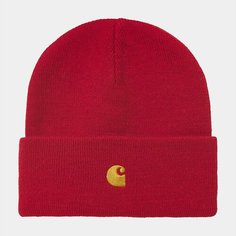 Шапка бини Carhartt WIP Chase для взрослых и детей, размер One Size, красный