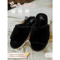 Тапочки Smile of Milady, размер 36/37, черный