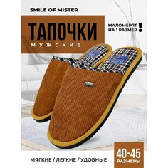 Тапочки Smile of Mister Кэжуал, размер 42/43, светло-коричневый