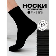 Носки АЛЙША Клаccик, комплект, 12 пар, размер 41-45, черный