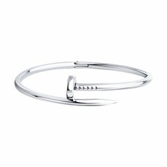 Жесткий браслет Diamant online, серебро, 925 проба, длина 16 см.