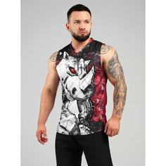 Майка спортивная Barracuda, размер 3XL, черный, серый, красный