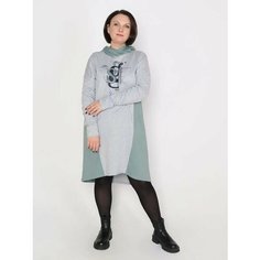 Платье Style Margo, размер 52, зеленый, серый
