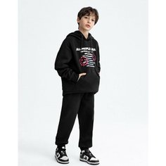 Брюки спортивные Gloria Jeans GJ COOL, размер 12-14л/158-164, черный