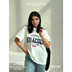 Футболка Miracolo, размер S-M, синий, белый