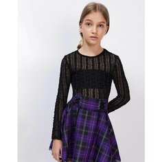 Лонгслив Gloria Jeans, размер 6-8л/122-128, черный