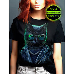 Футболка Romax Tex Коты, размер 48, черный