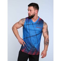 Майка спортивная Barracuda, размер XXL, синий, красный