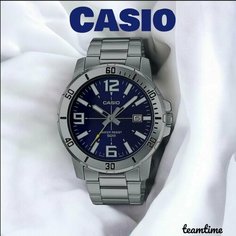 Наручные часы CASIO, серебряный, синий