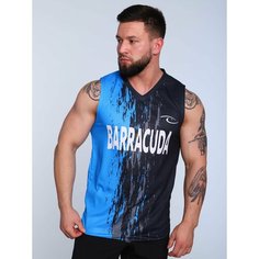 Майка спортивная Barracuda, размер L, серый, черный, синий