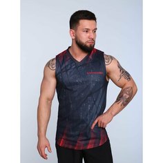 Майка спортивная Barracuda, размер 3XL, черный, красный