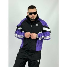 Костюм спортивный , размер 2XL, фиолетовый/черный Нет бренда