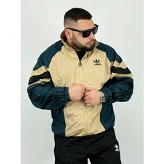 Костюм спортивный , размер 2XL, бежевый/черный Нет бренда