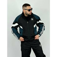 Костюм спортивный , размер 2XL, синий/черный Нет бренда