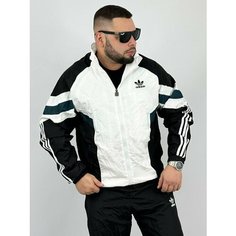 Костюм спортивный , размер 2XL, белый/черный Нет бренда