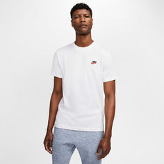 Футболка спортивная NIKE Club, размер L, белый 100