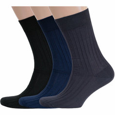 Носки RuSocks, комплект, 3 пары, размер 27, рис. 01, микс 3