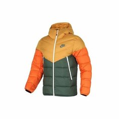 Пуховик NIKE, размер М, желтый/зеленый